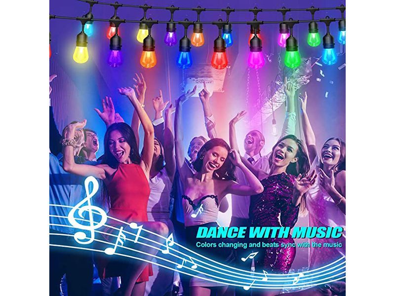 Multicoloured Solar LED Festoon String Lights | KS