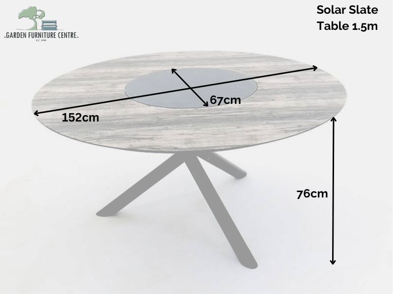 Solar Slate Round Table 1.5m | KS