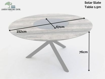 Solar Slate Round Table 1.5m | KS