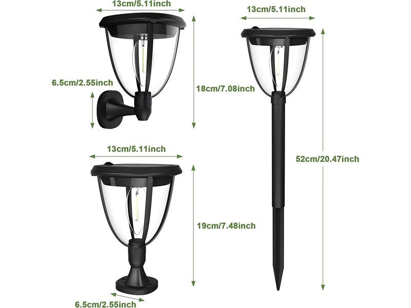 3 In 1 Solar Garden Stake and Wall Light | KS
