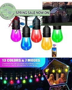 Multicoloured Solar LED Festoon String Lights | KS