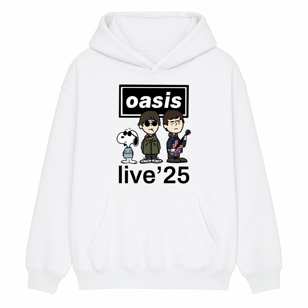 OASIS X SNOOPY Live 25 Unisex T-shirt/Crewneck Sweatshirt/Hoodie