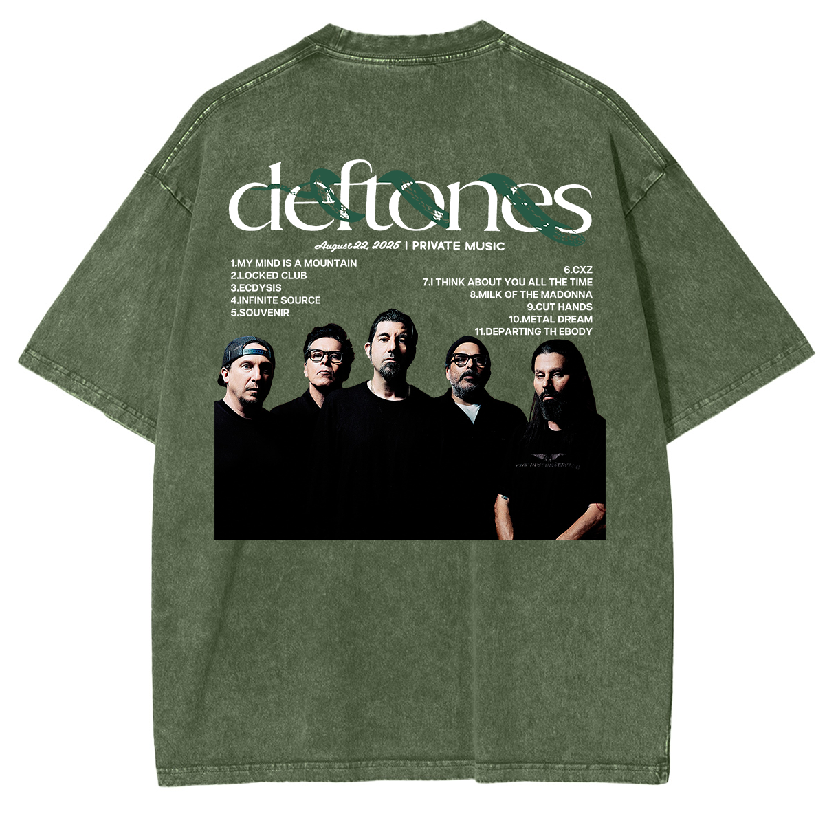 2025 tour energy, locked into one vintage Deftones Washed Unisex T-Shirt
