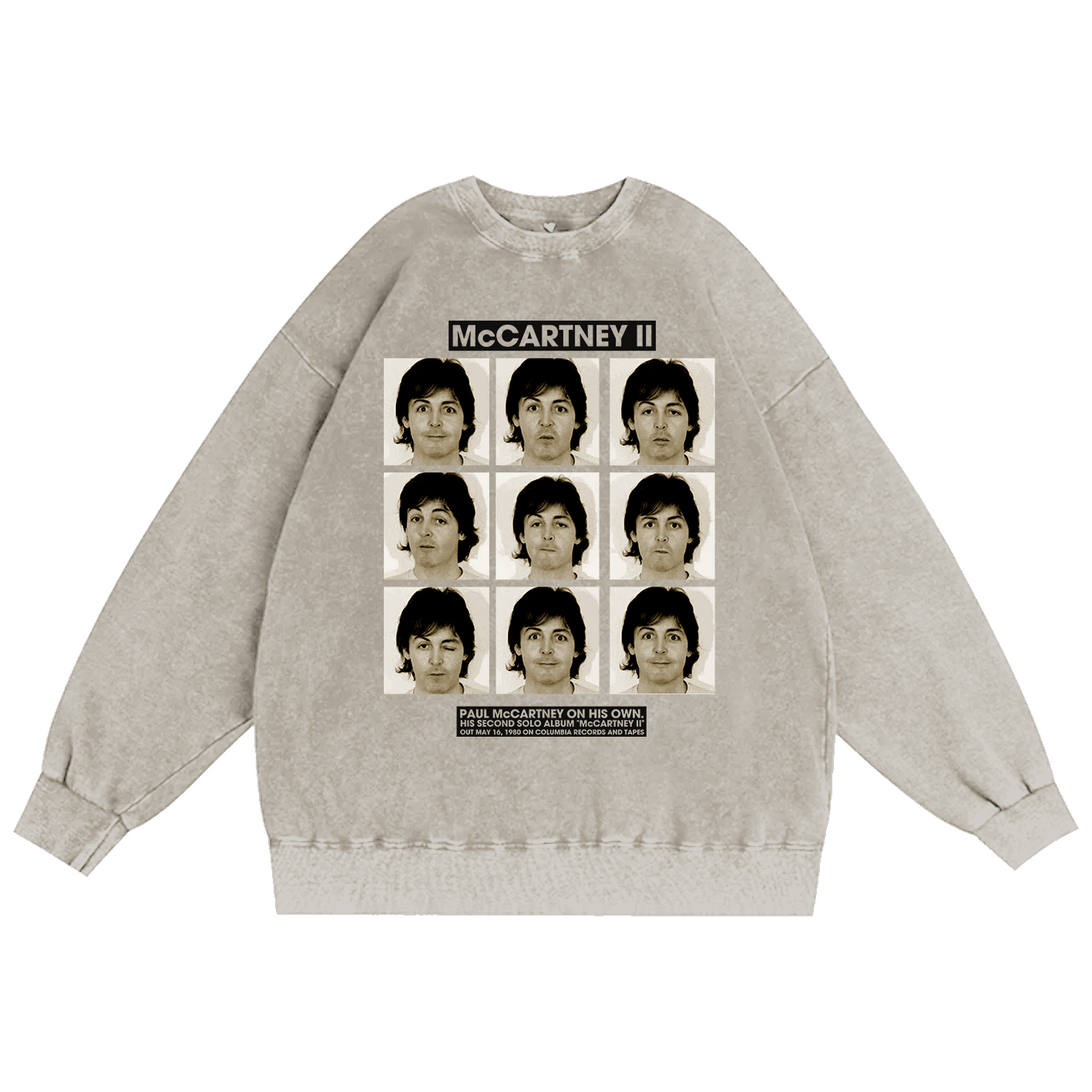 Paul McCartney Unisex Washed Crewneck Sweatshirt