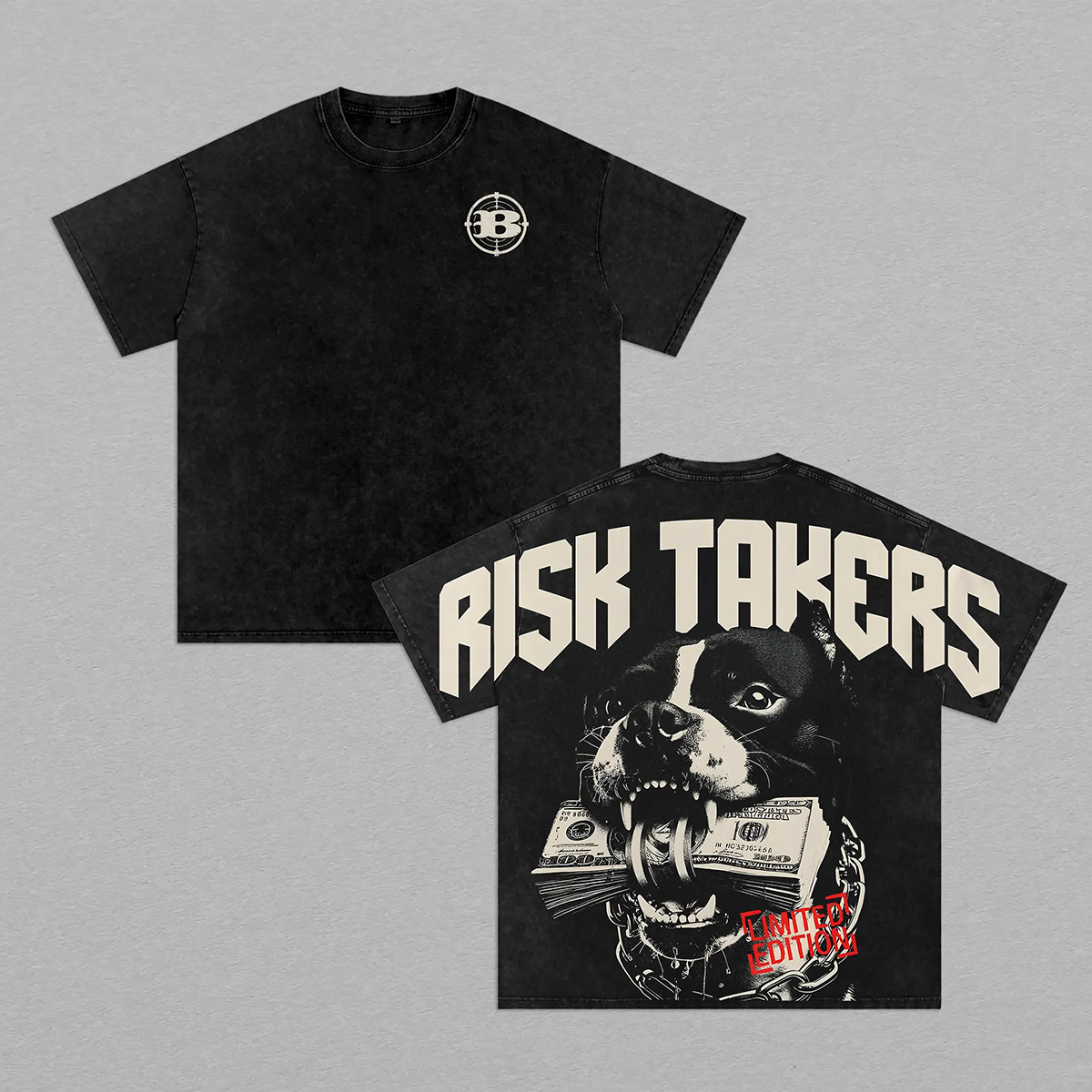 Risk Takers Dog Money Vintage Washed Unisex T-Shirt