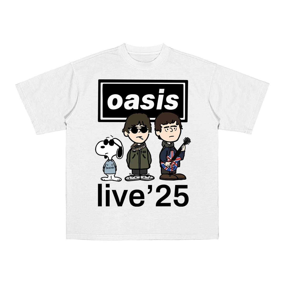 OASIS X SNOOPY Live 25 Unisex T-shirt/Crewneck Sweatshirt/Hoodie