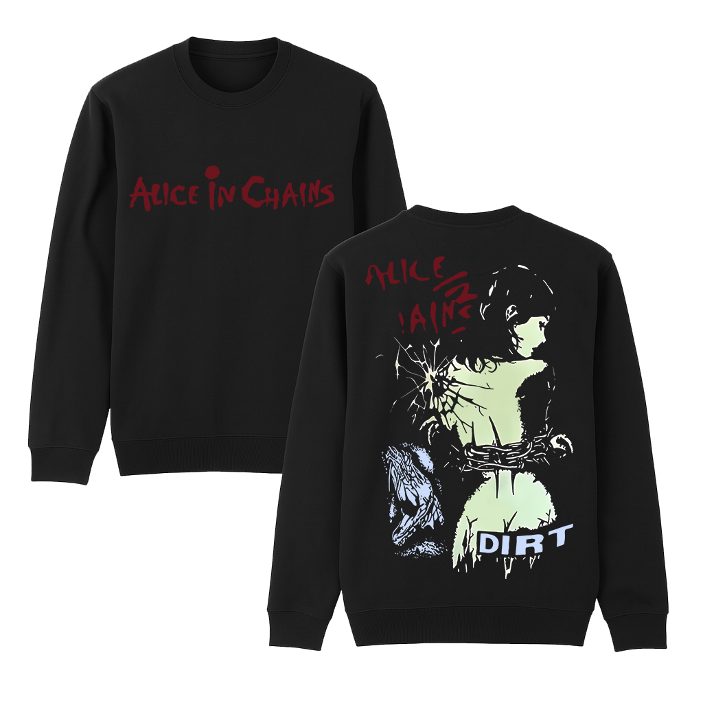 Alice In Chains Cotton Unisex Crewneck Sweatshirt