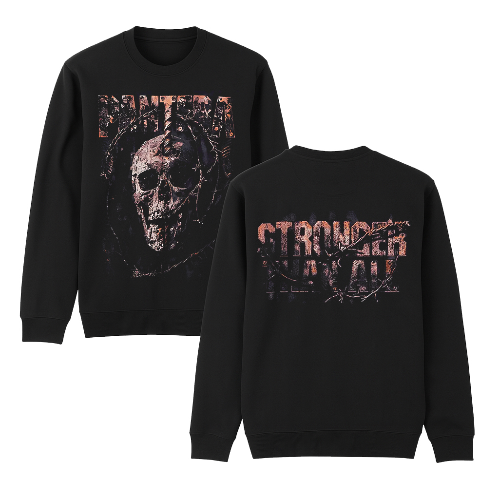 Pantera Stronger Than All  Cotton Unisex Crewneck Sweatshirt