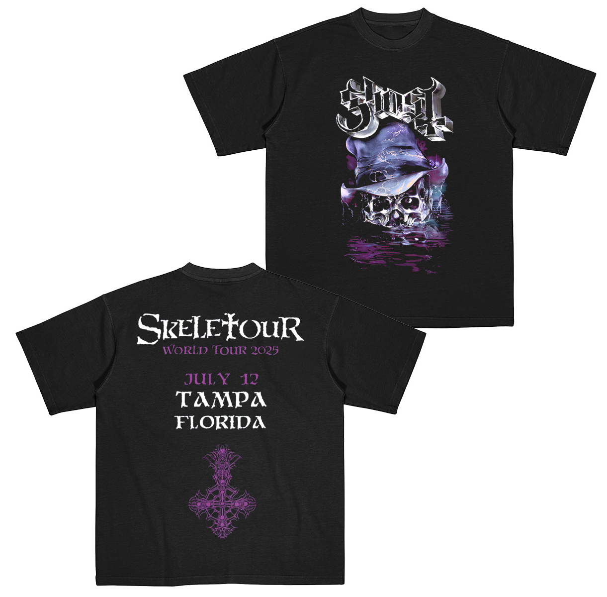 Ghost Band Skele Tour 2025 Cotton Unisex T-shirt
