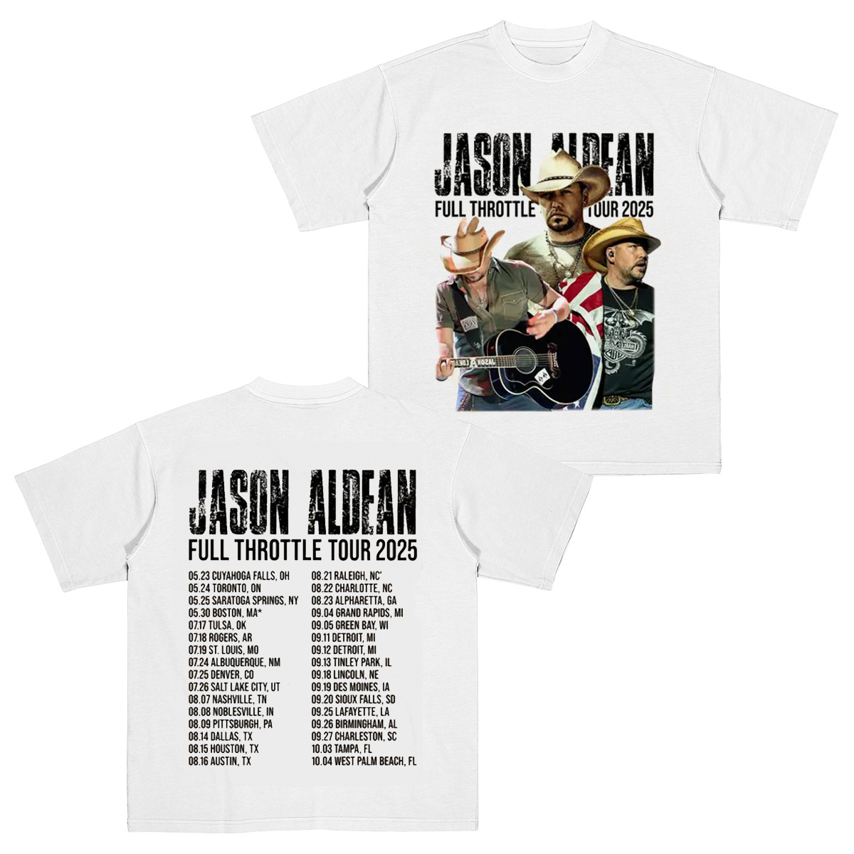 Jason Aldean Full Throttle Tour 2025 Cotton Unisex T-shirt