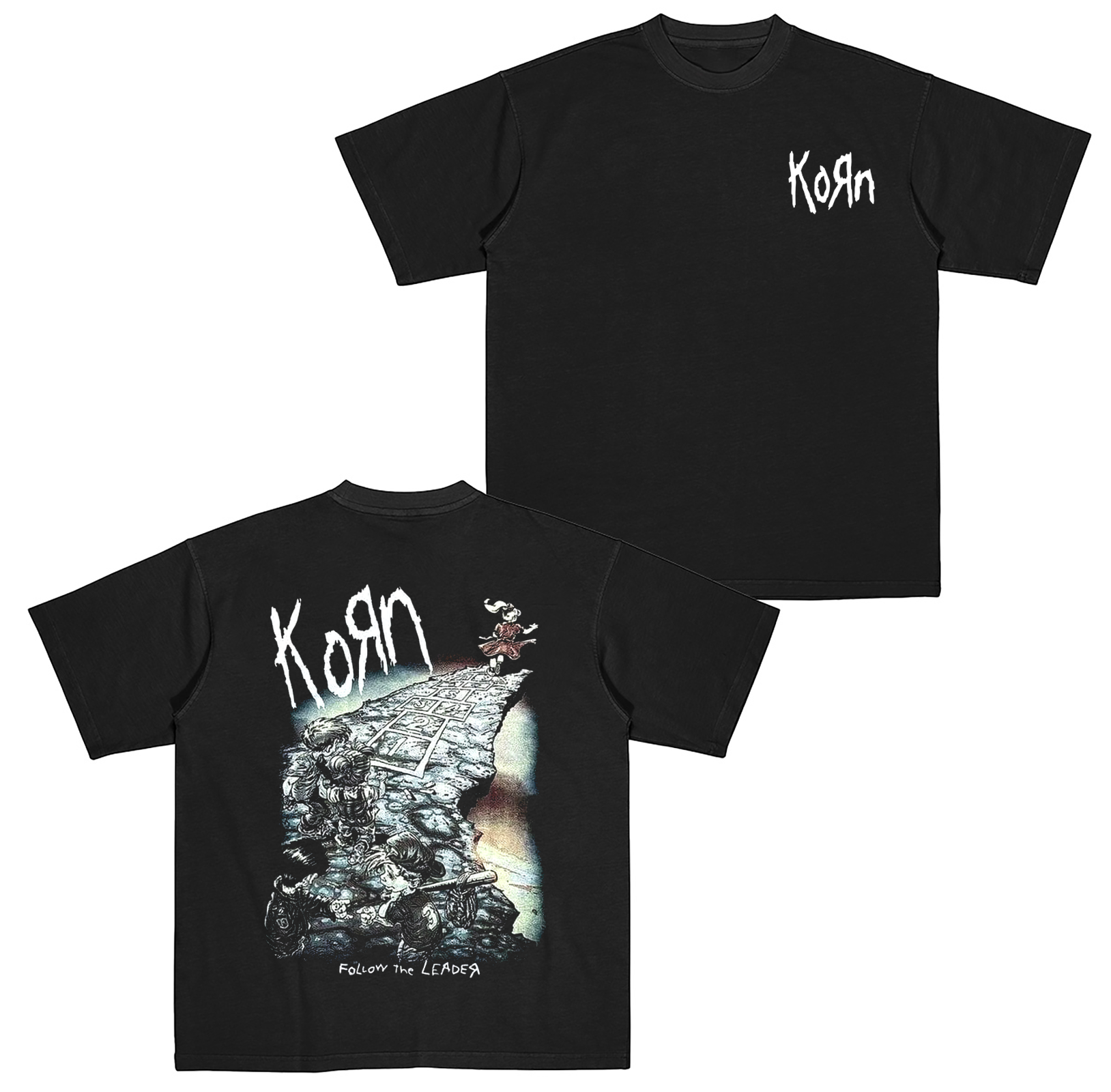 Vintage KORN 90's Follow The Leader Metal Band Cotton Unisex T-shirt