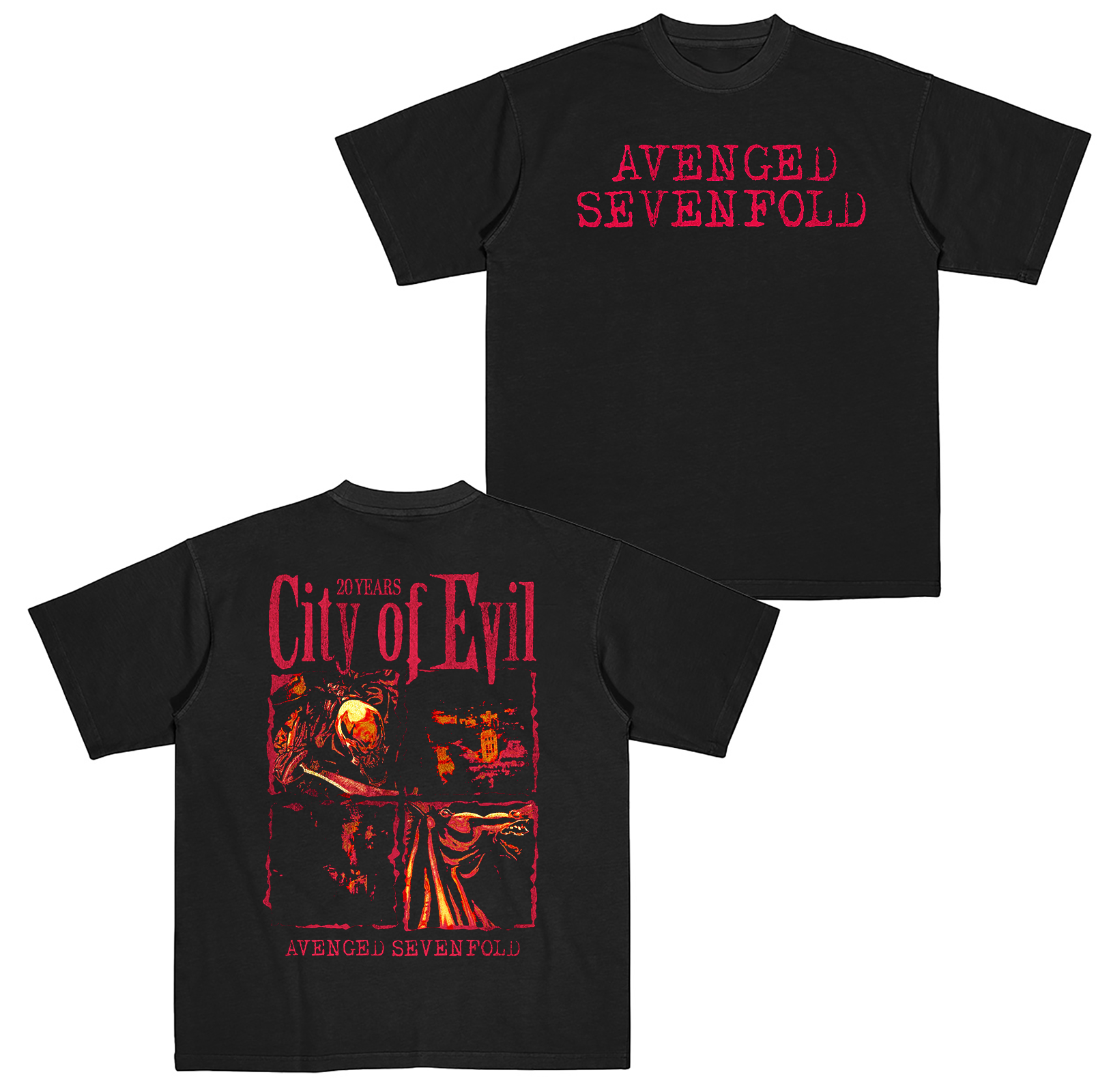 Avenged Sevenfold City Of Evil 20th Anniversary Cotton Unisex T-shirt