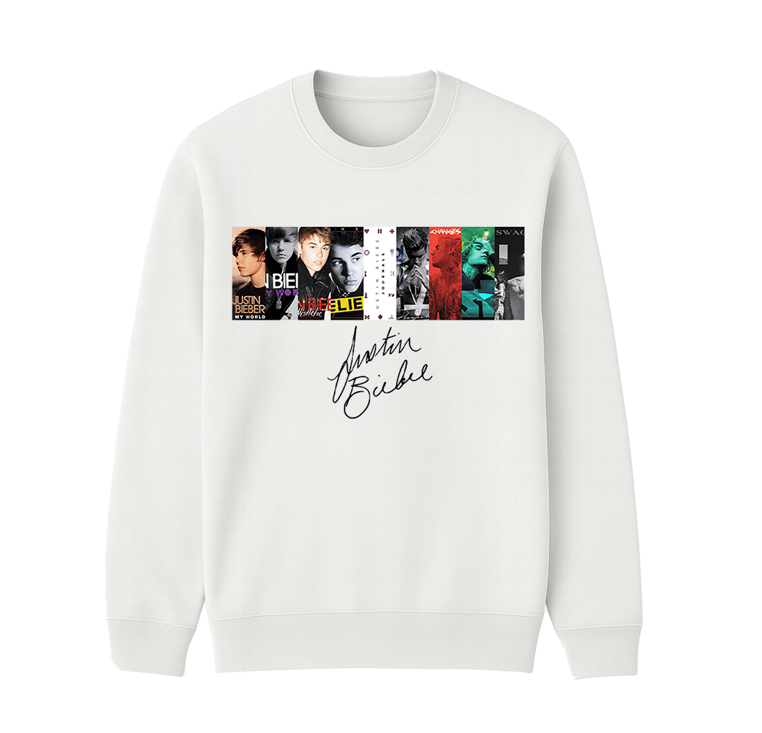 Justin Bieber 8th album Unisex Cotton Creneck Sweatshirt