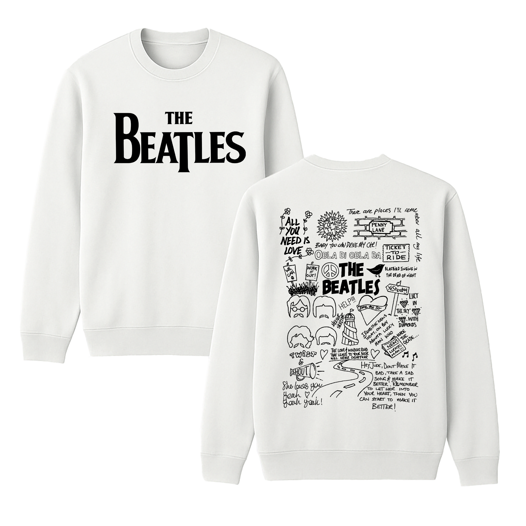 The Beatles Unisex Crewneck Sweatshirt