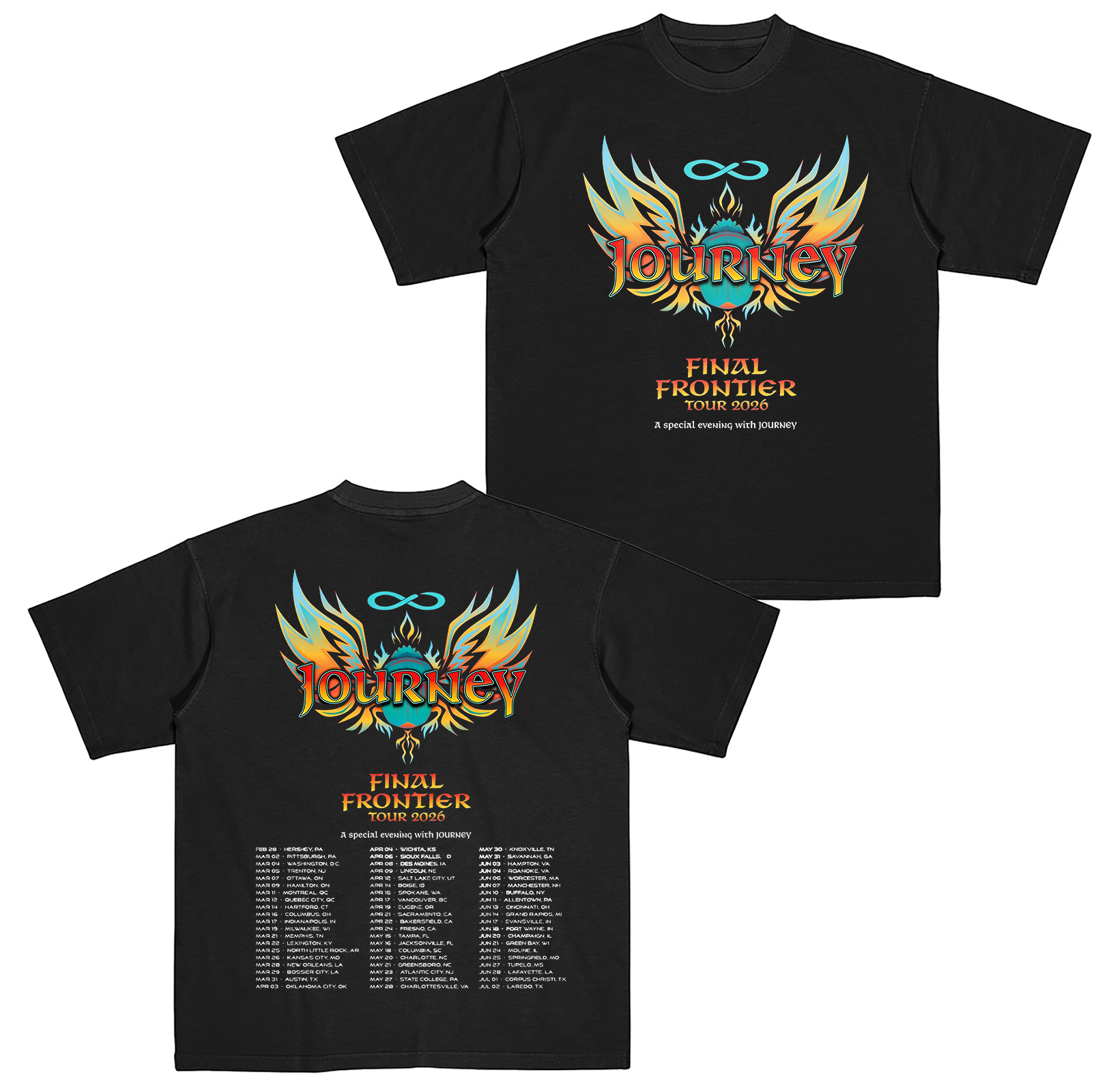 Journey Music 2026 Tour  Cotton Unisex T-Shirt