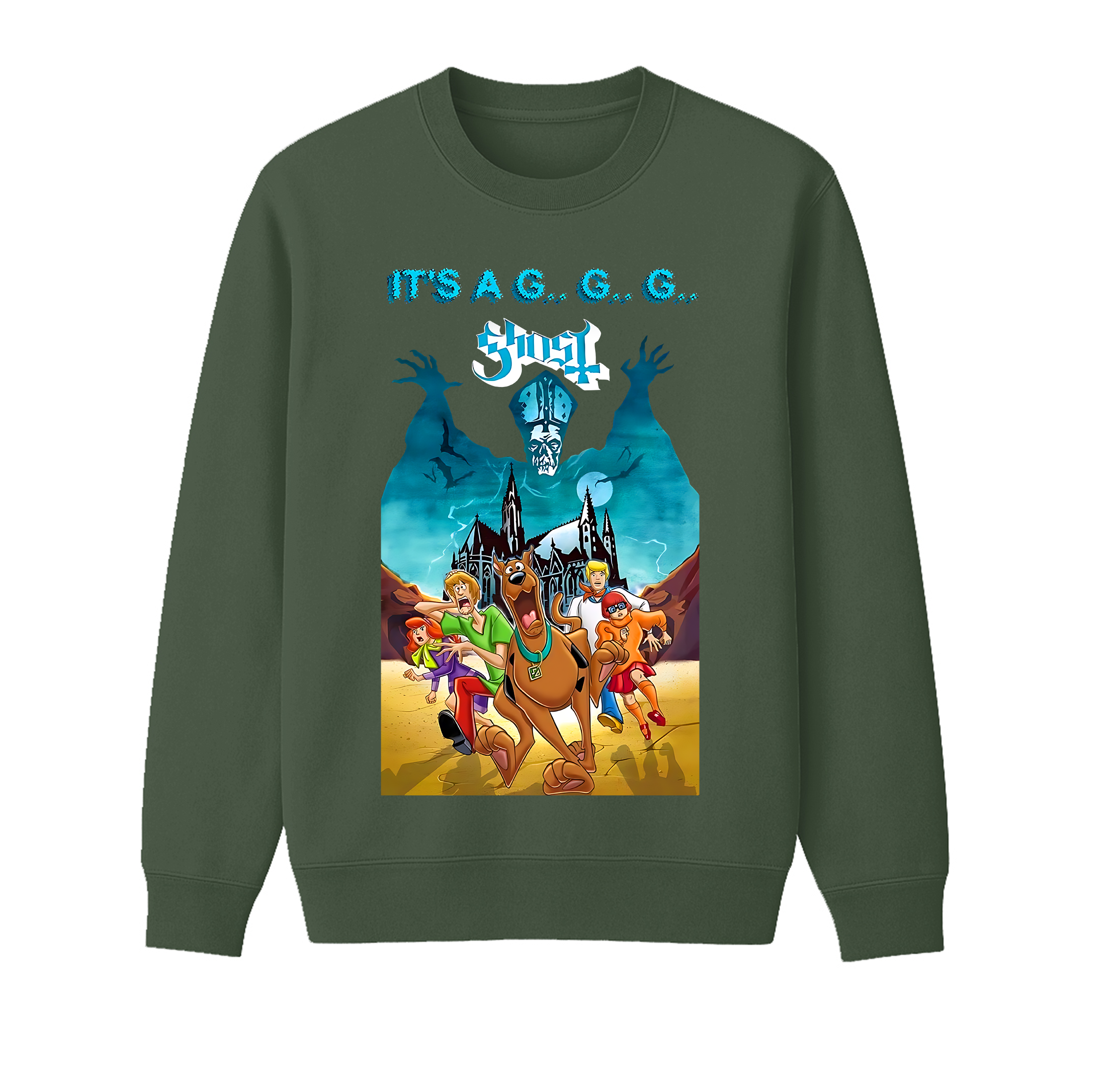 Ghost Rock Band X Scooby-Doo Unisex Cotton Creneck Sweatshirt