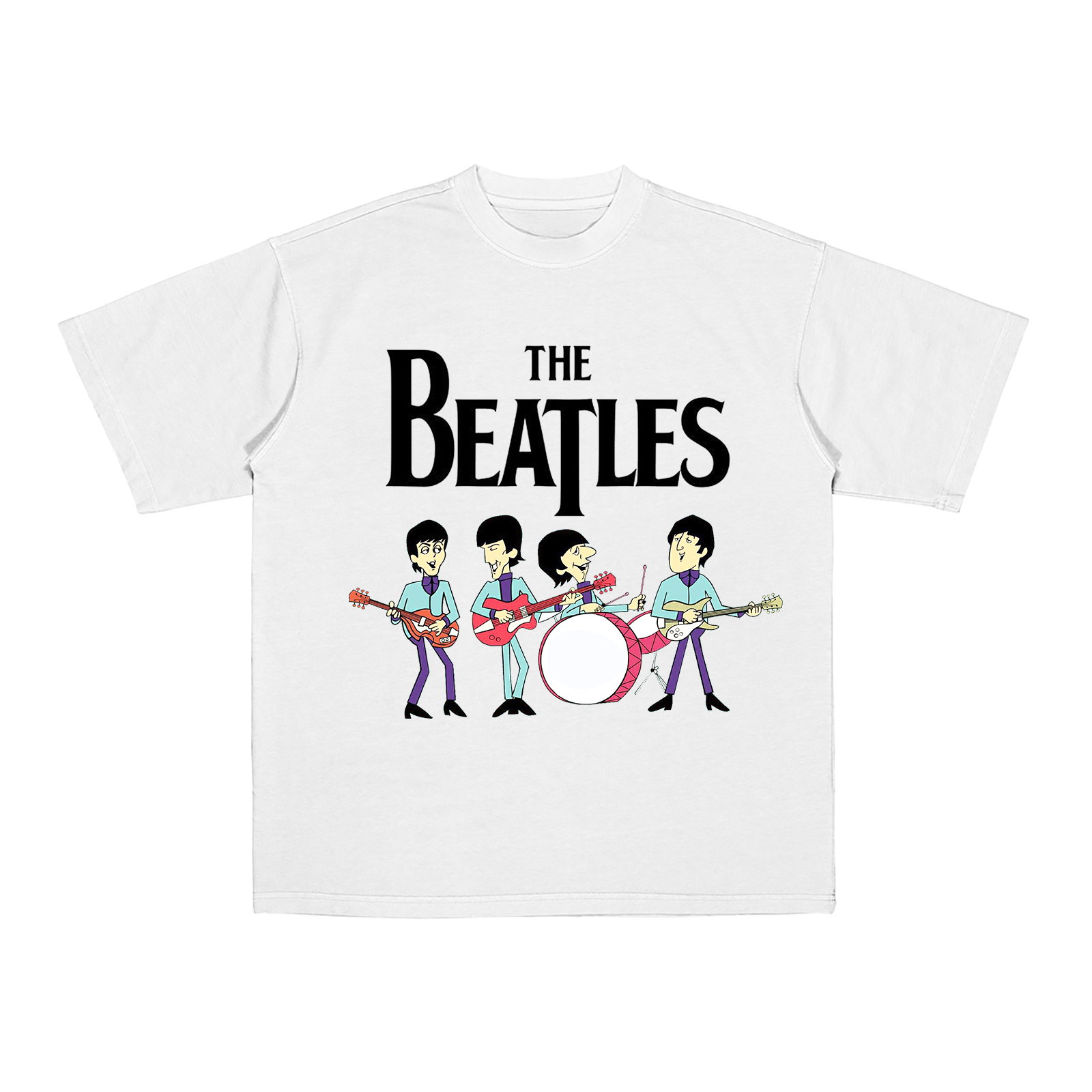The Beatles Cartoon Cotton Unisex T-shirt