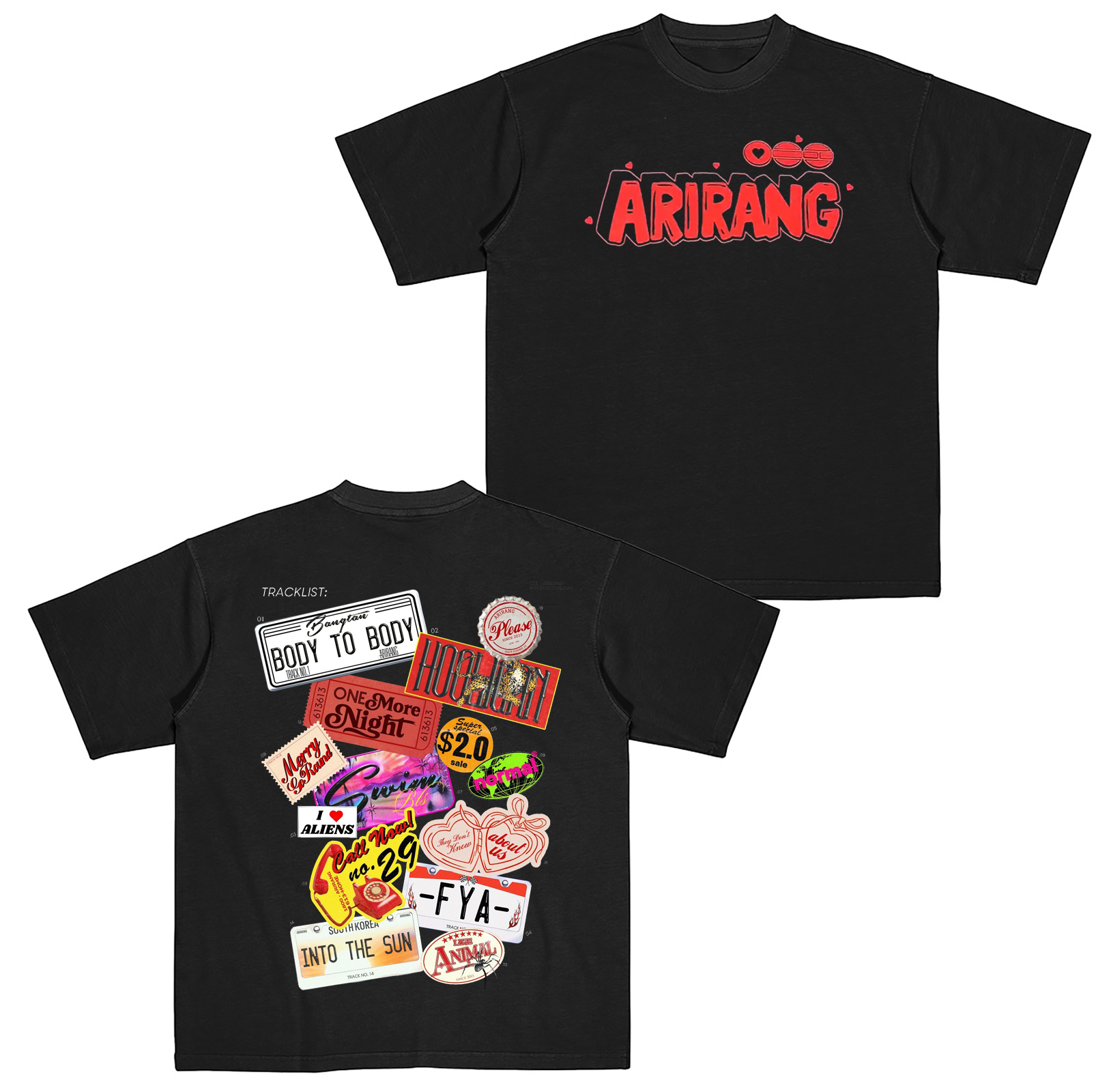 BTS World Tour Arirang Concert Fans Cotton Unisex T-shirt