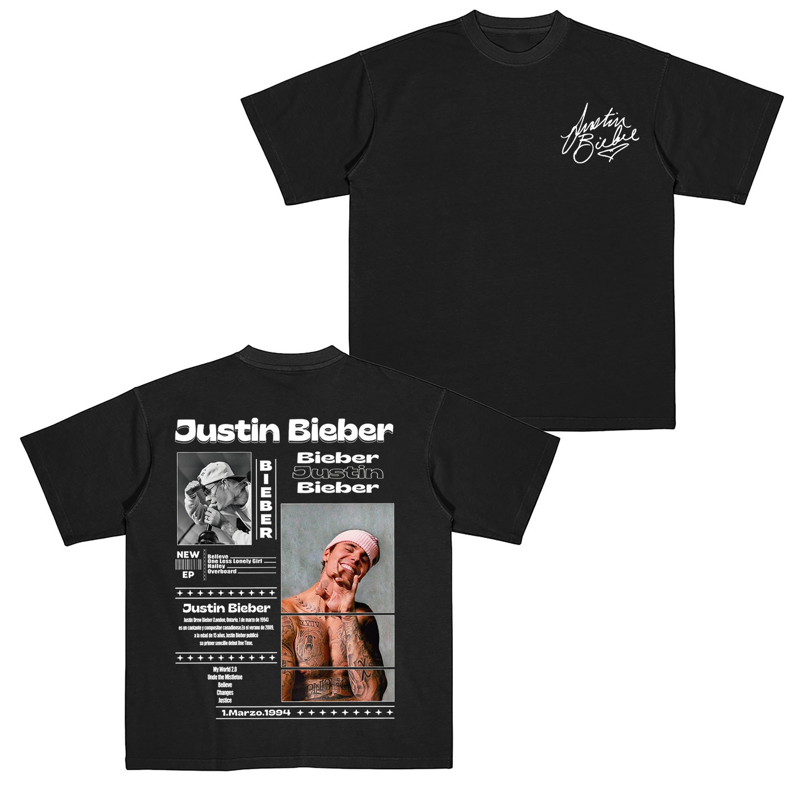 Justin Bieber Fans Cotton Unisex T-shirt