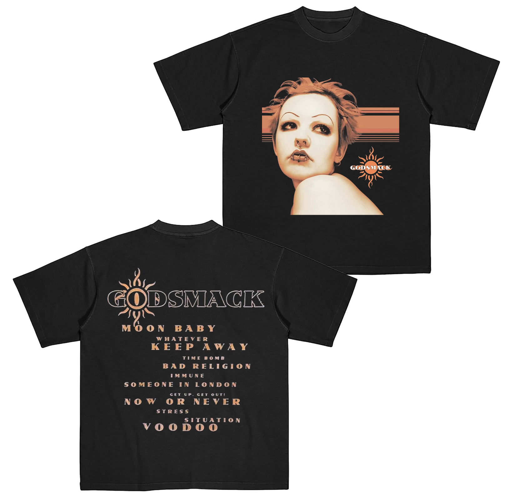 Vintage Album Cover Godsmack Logo Tour Concert Cotton Unisex T-shirt
