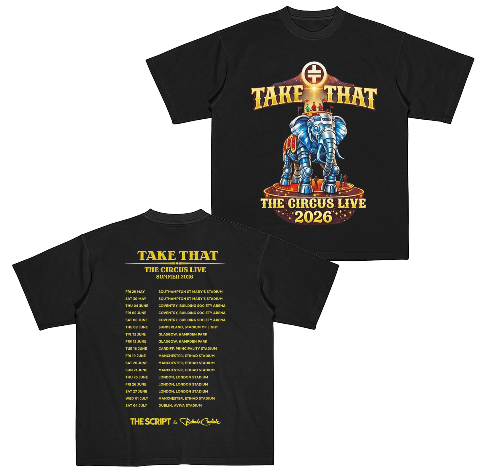 Take That The Circus Live Tour 2026 Cotton Unisex T-shirt