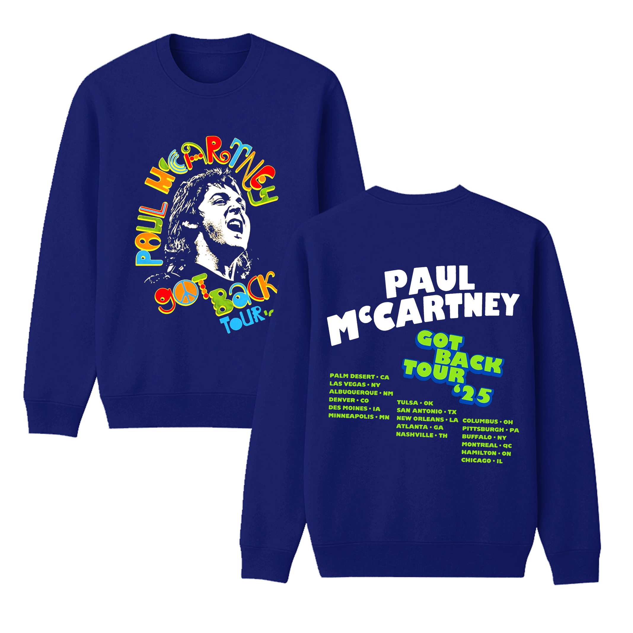 Paul McCartney The Tour Continuous 2025,Beatles Fan Gift Unisex Cotton Creneck Sweatshirt