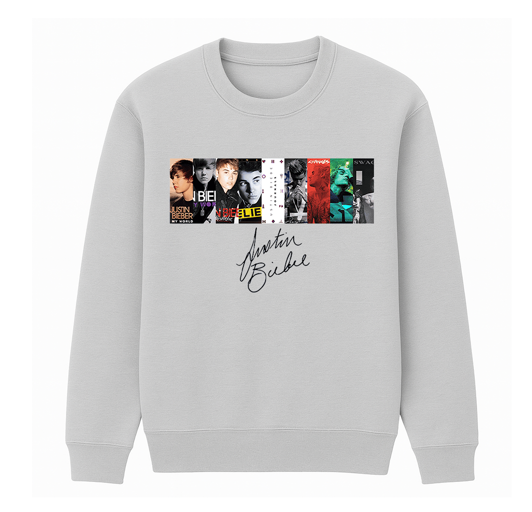 Justin Bieber 8th album Unisex Cotton Creneck Sweatshirt