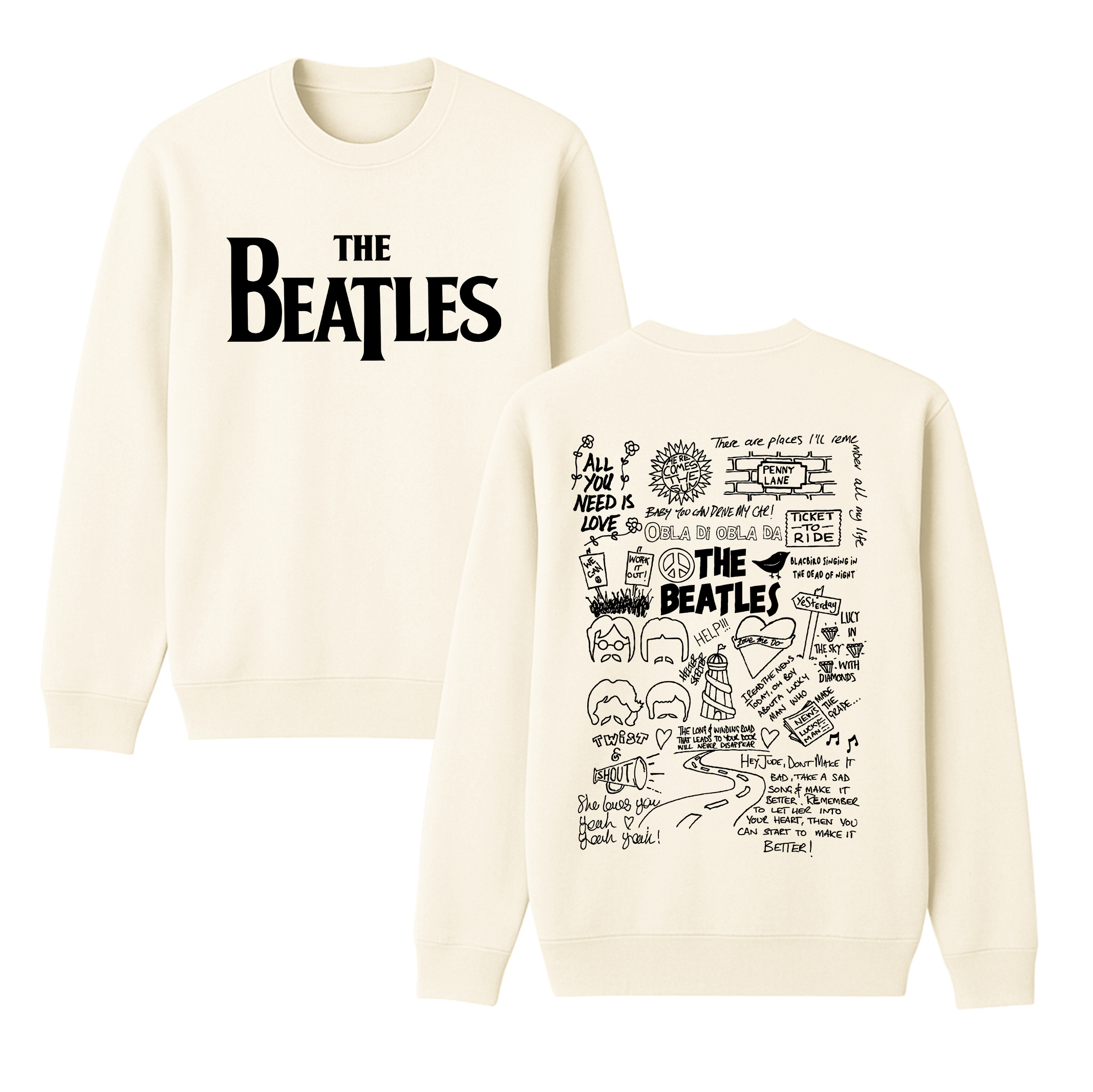 The Beatles Unisex Crewneck Sweatshirt