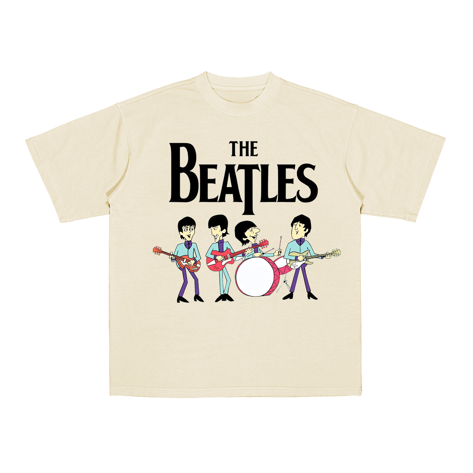 The Beatles Cartoon Cotton Unisex T-shirt