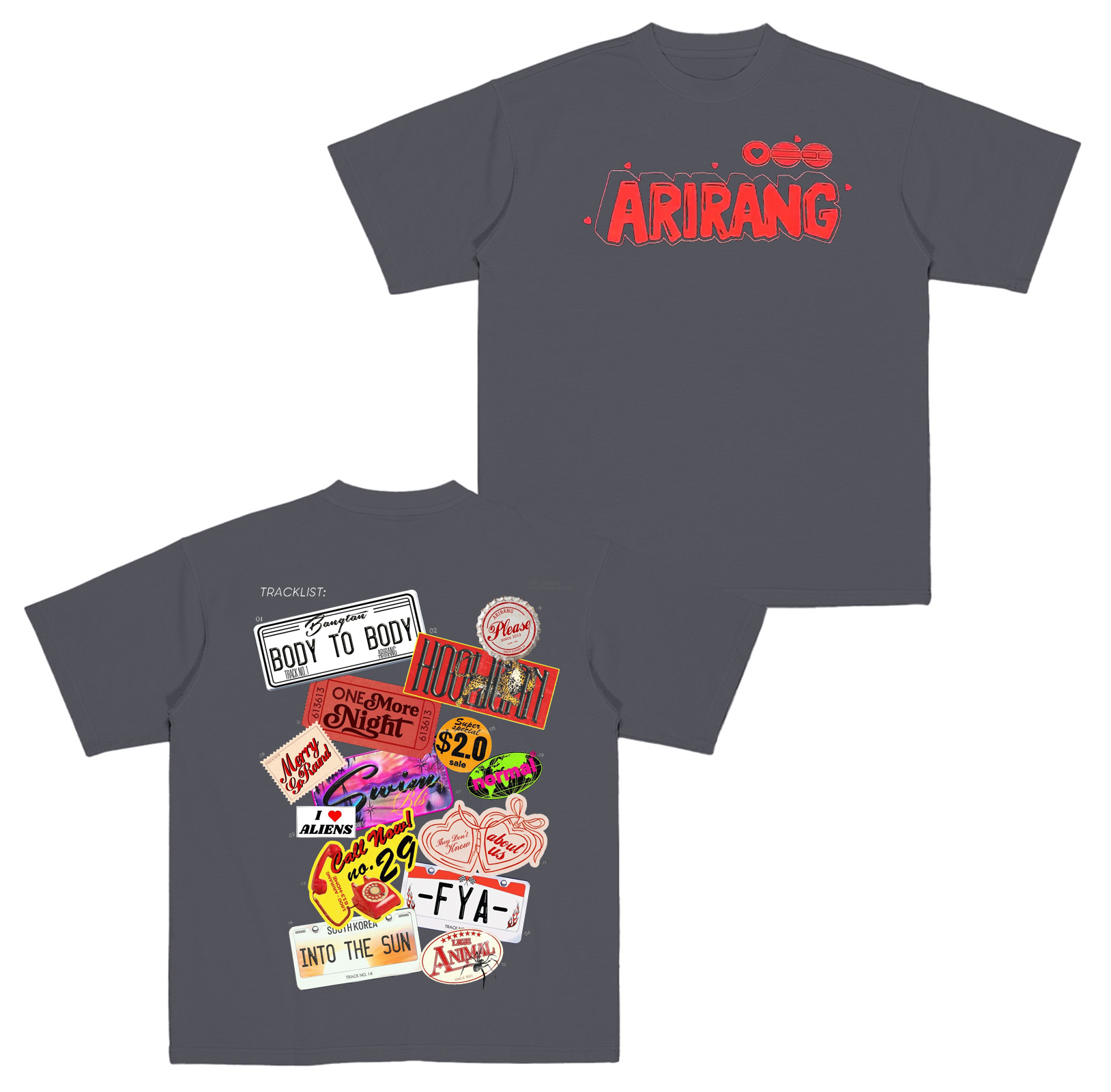BTS World Tour Arirang Concert Fans Cotton Unisex T-shirt