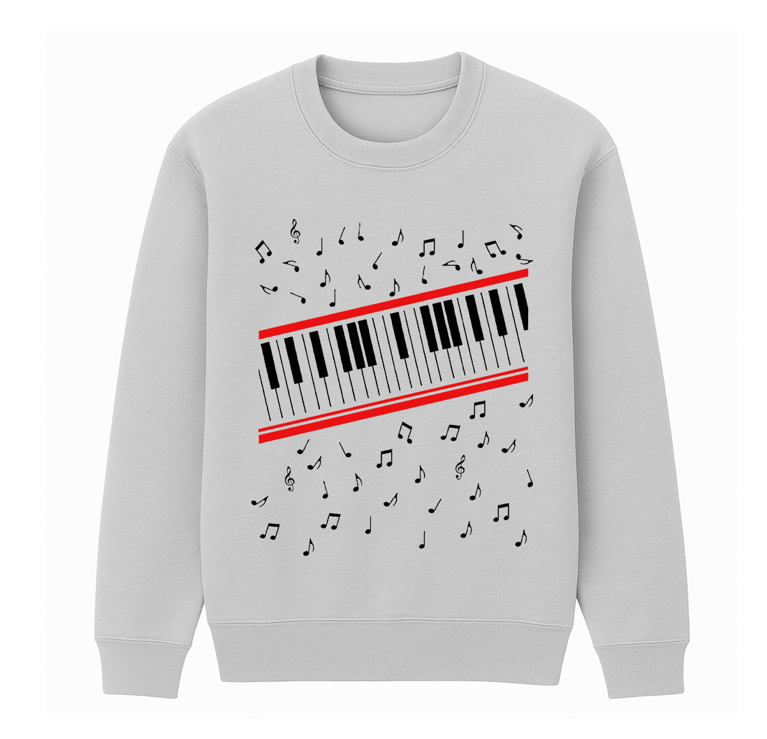 Michael Jackson Beat It Piano Keys Unisex Cotton Creneck Sweatshirt