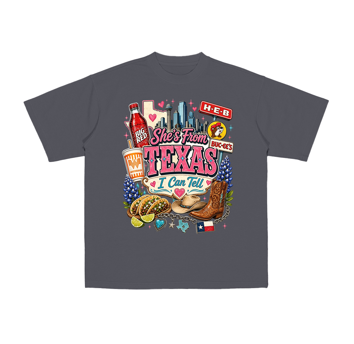 She's From Texas I Can Tell ,Ella Langley Vintage Texas Pride Graphic Cotton Unisex T-shirt