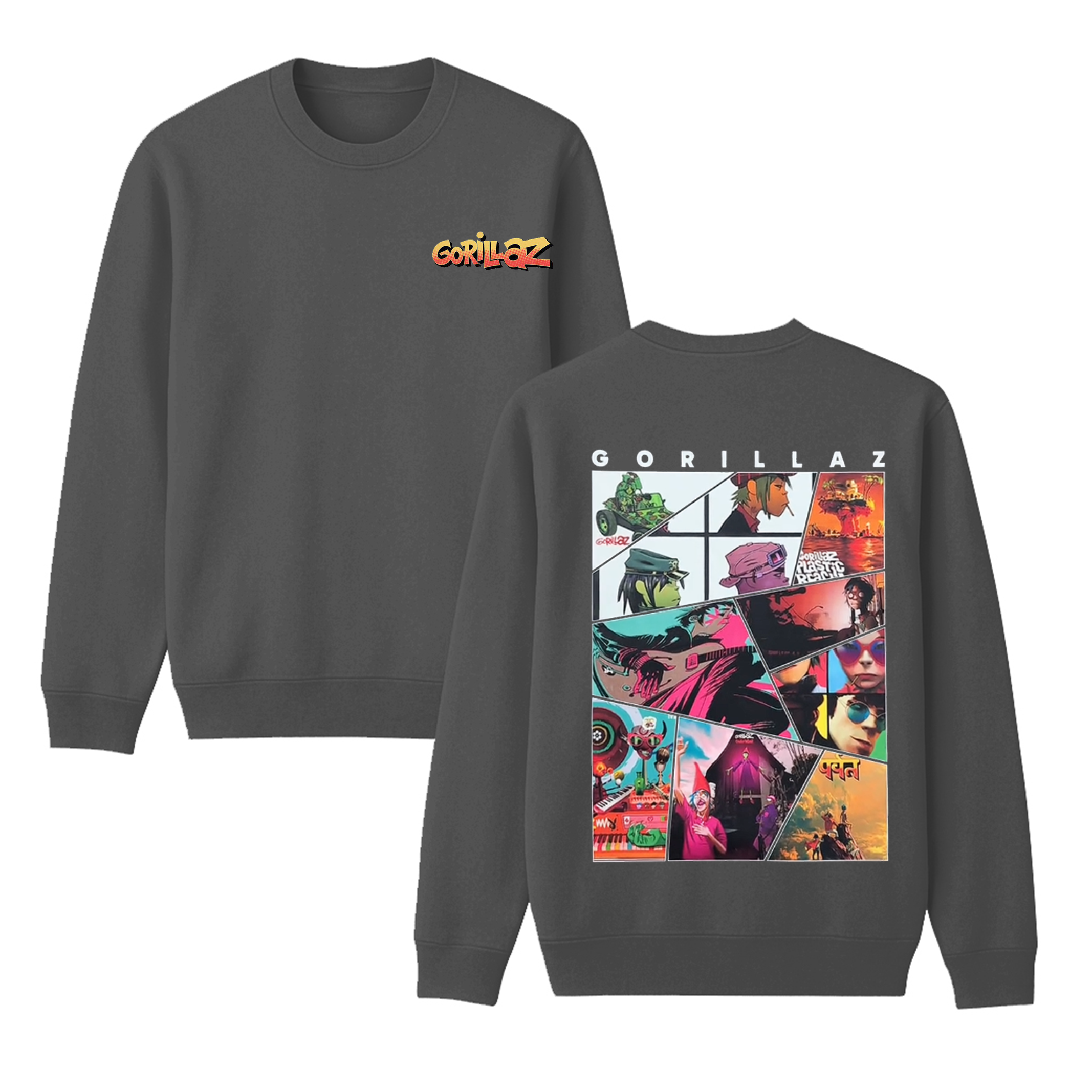 Gorillaz, Rock Music  Unisex Cotton Creneck Sweatshirt