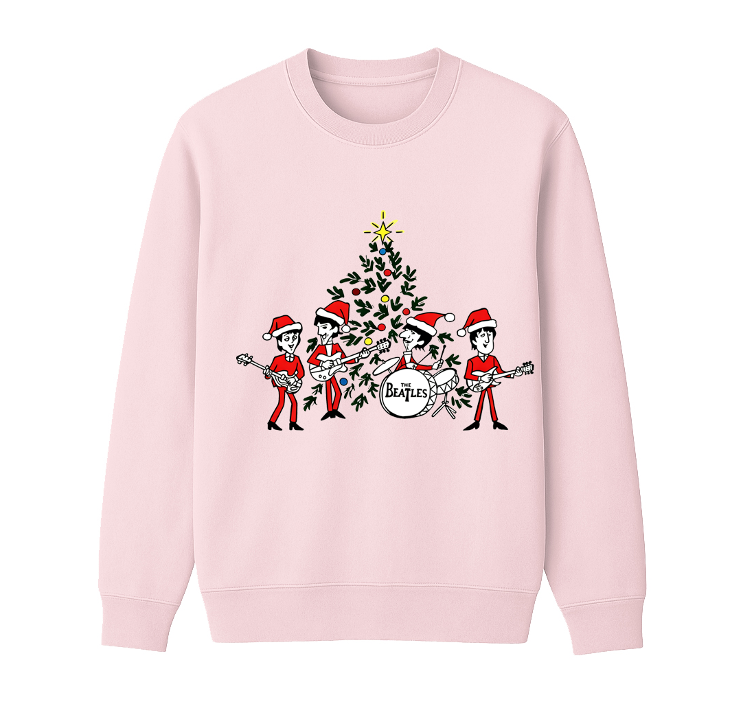 The Beatles Christmas Unisex Cotton Creneck Sweatshirt