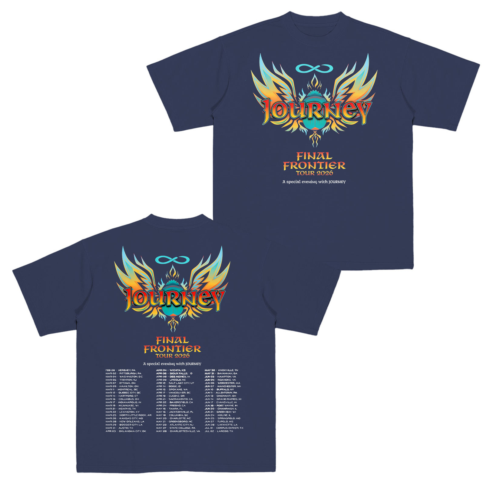 Journey Music 2026 Tour  Cotton Unisex T-Shirt