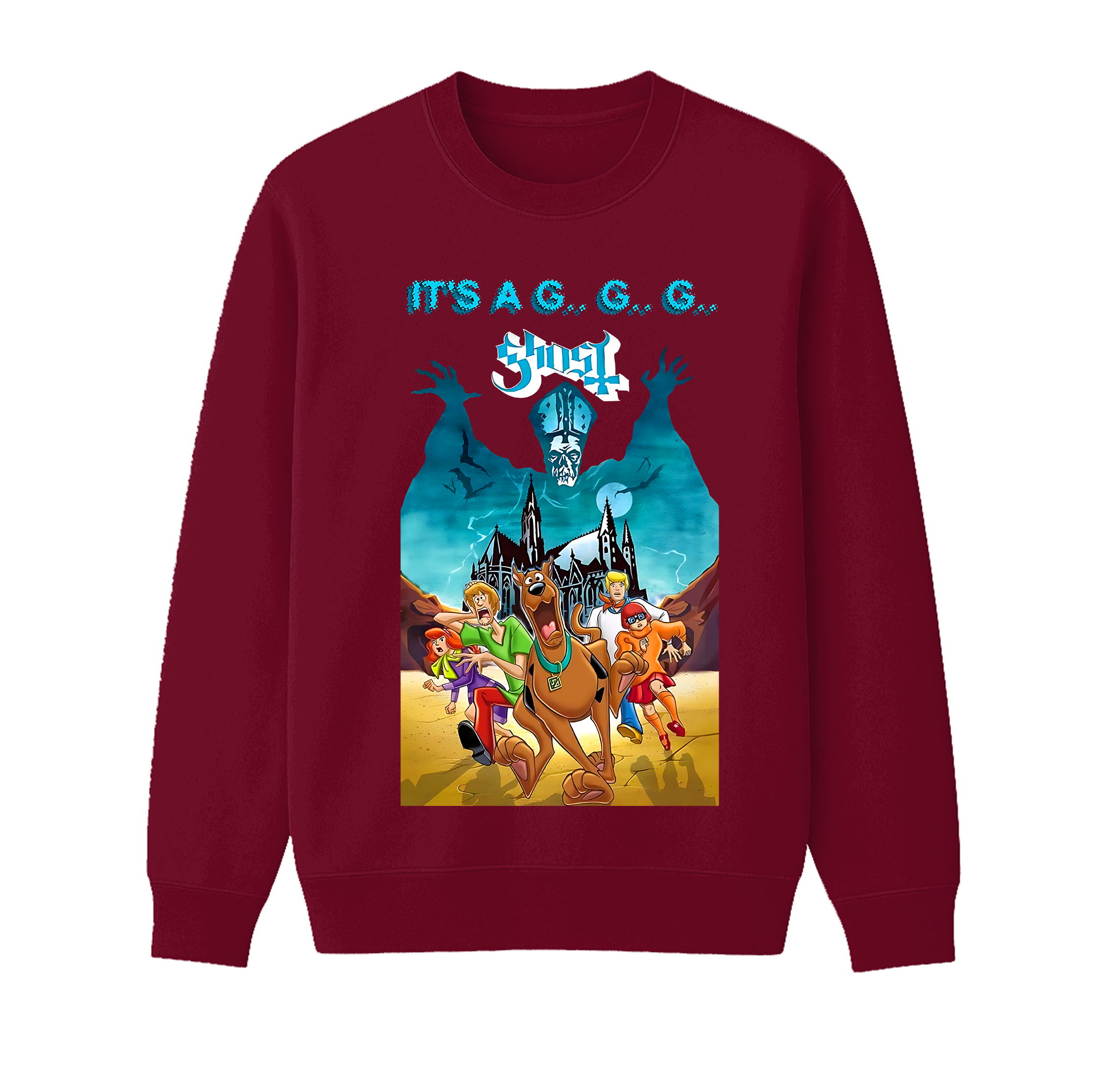 Ghost Rock Band X Scooby-Doo Unisex Cotton Creneck Sweatshirt