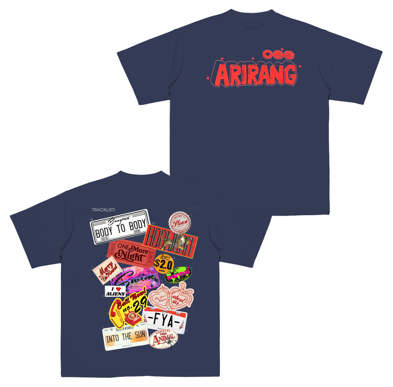 BTS World Tour Arirang Concert Fans Cotton Unisex T-shirt