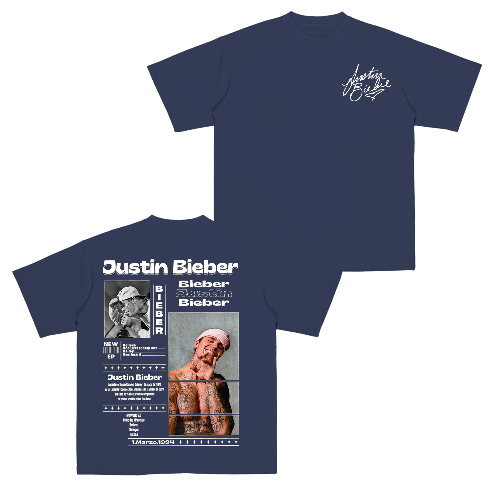 Justin Bieber Fans Cotton Unisex T-shirt