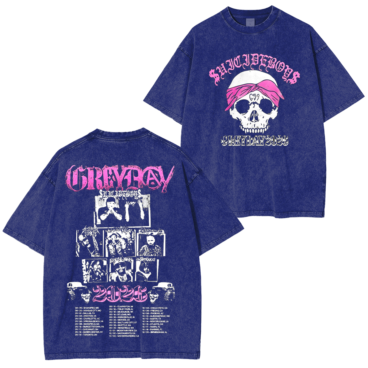 Grey Day 2026 Tour Washed Unisex T-Shirt