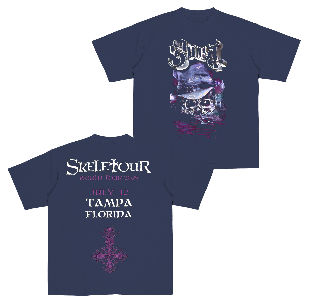 Ghost Band Skele Tour 2025 Cotton Unisex T-shirt