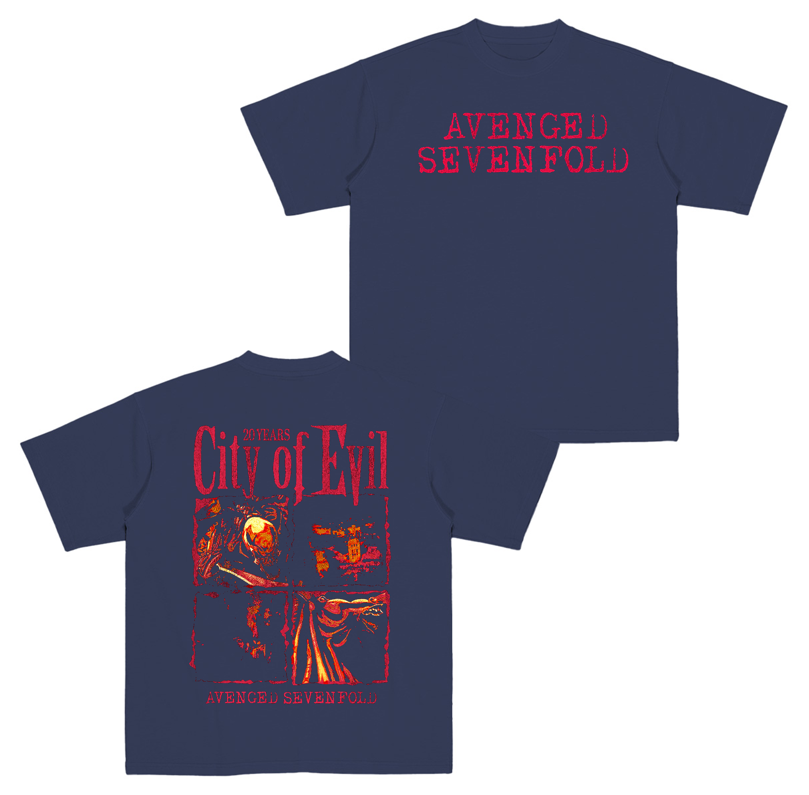 Avenged Sevenfold City Of Evil 20th Anniversary Cotton Unisex T-shirt