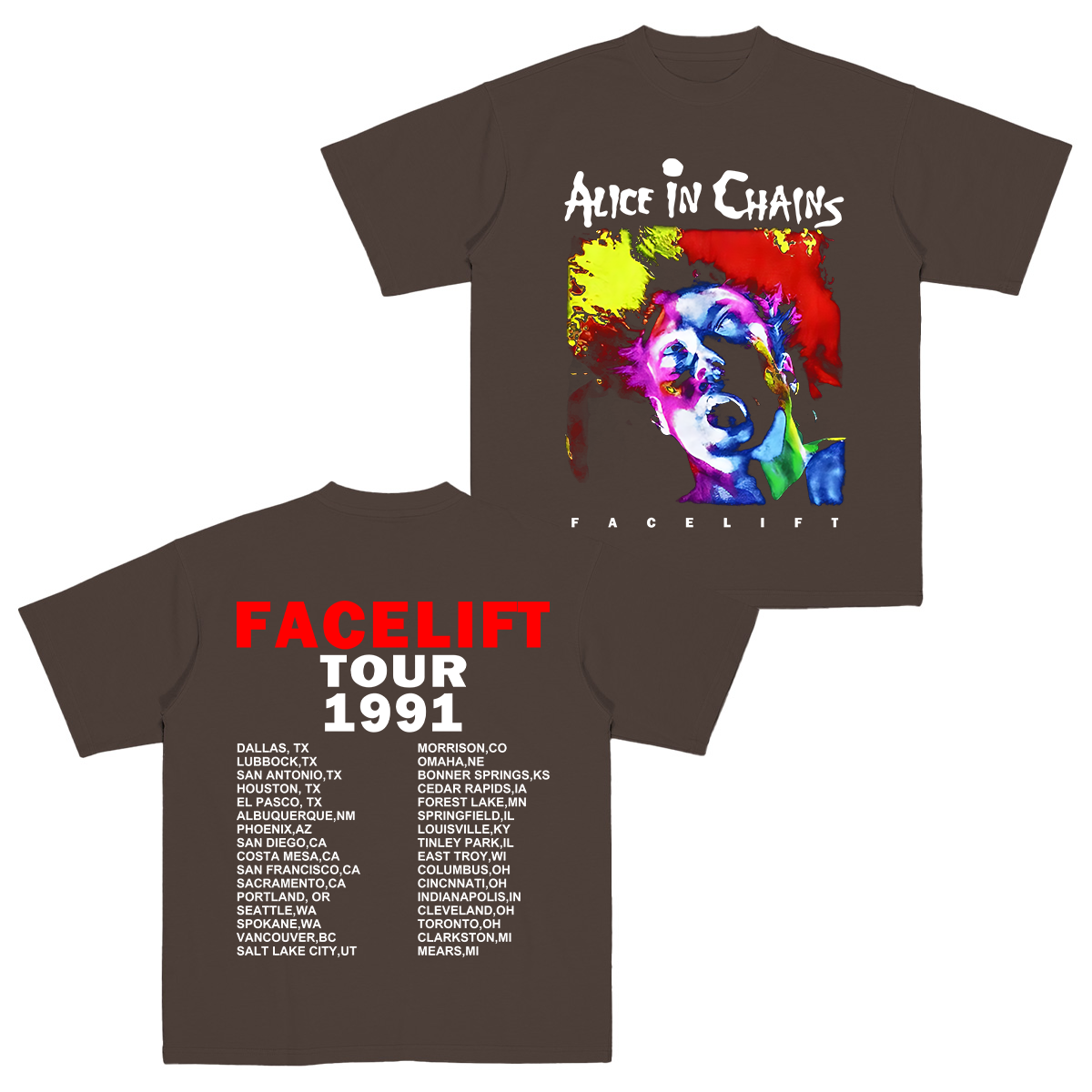 ALICE IN CHAINS Facelift Cotton Unisex T-shirt