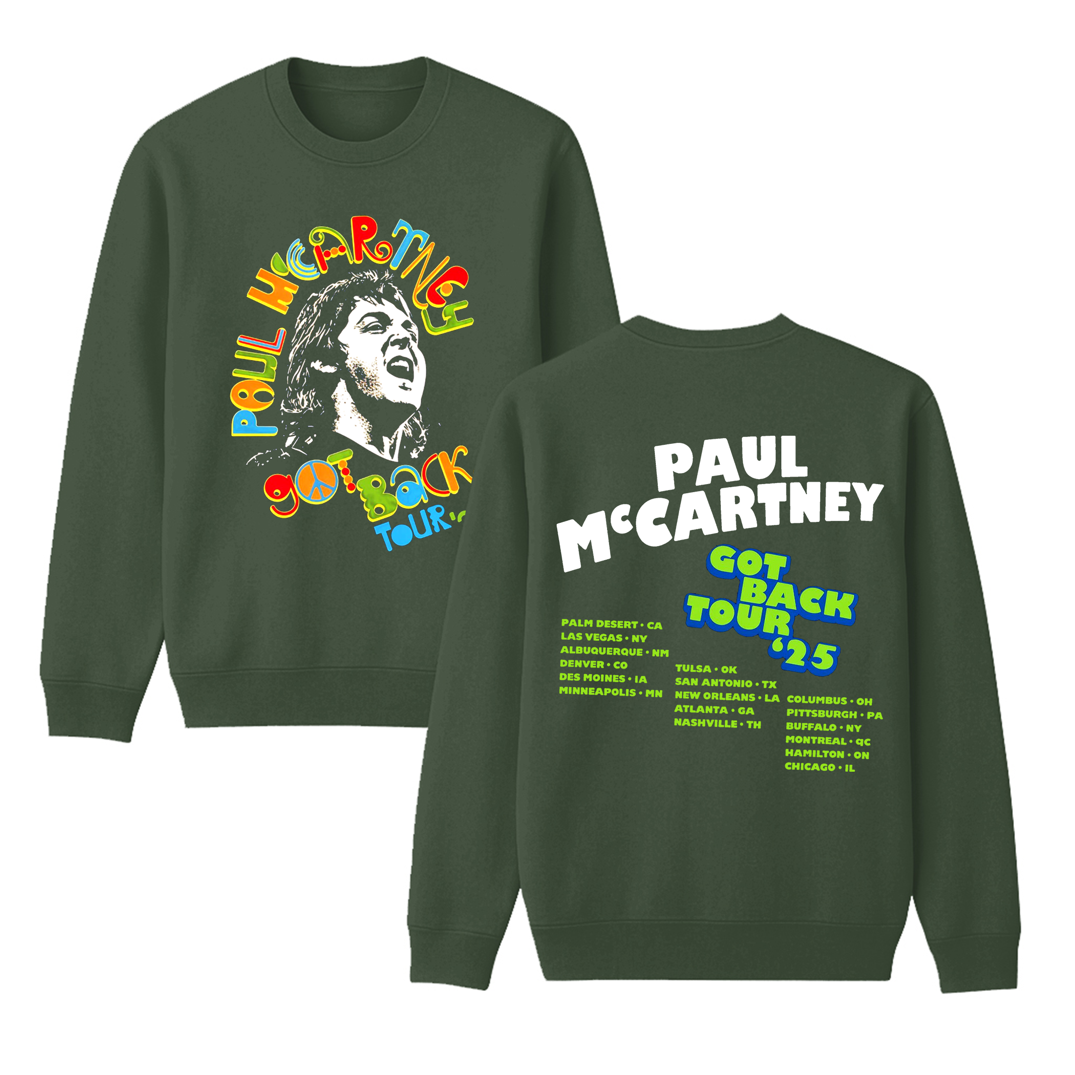 Paul McCartney The Tour Continuous 2025,Beatles Fan Gift Unisex Cotton Creneck Sweatshirt