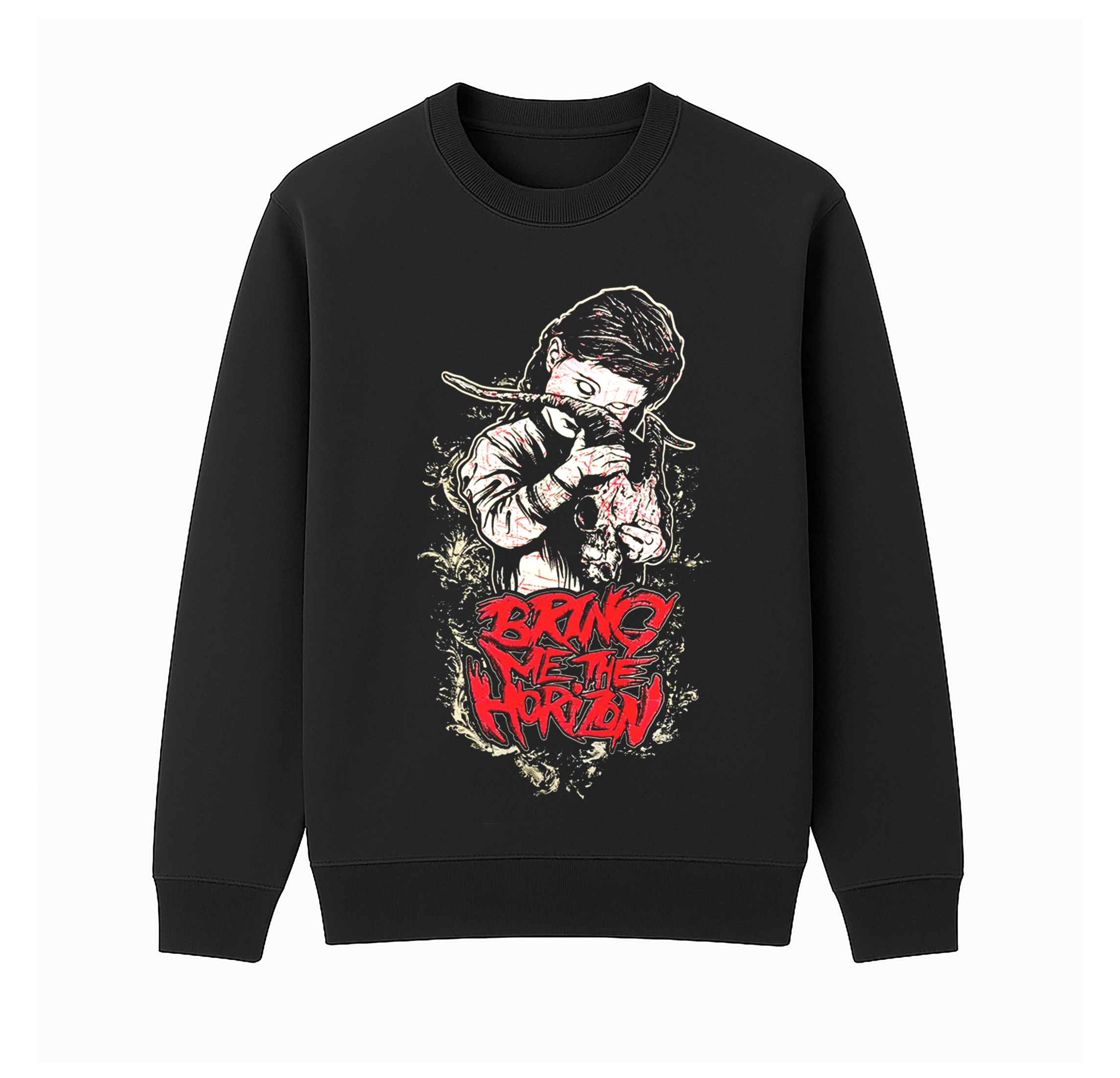Bring me the Horizon Thats The Spirit Metal Band Unisex Cotton Creneck Sweatshirt