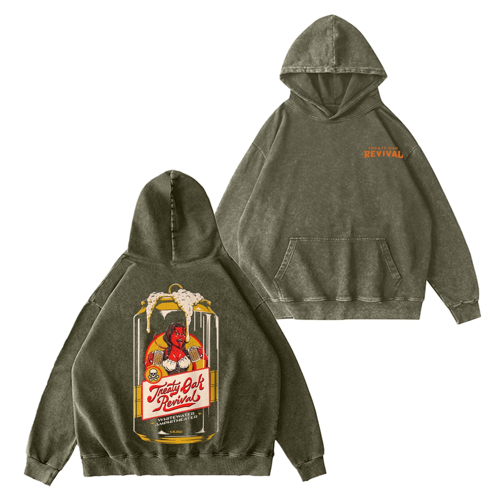 Treaty Oak Revival  Washed Unisex Hoodie