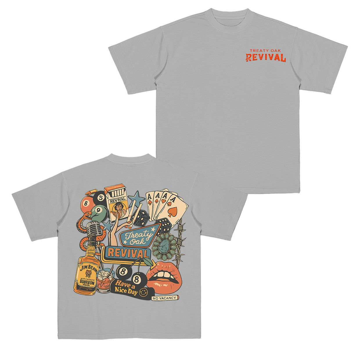 Treaty oak Revival,Retro Bar Cowboy Graphic  Cotton Unisex T-shirt