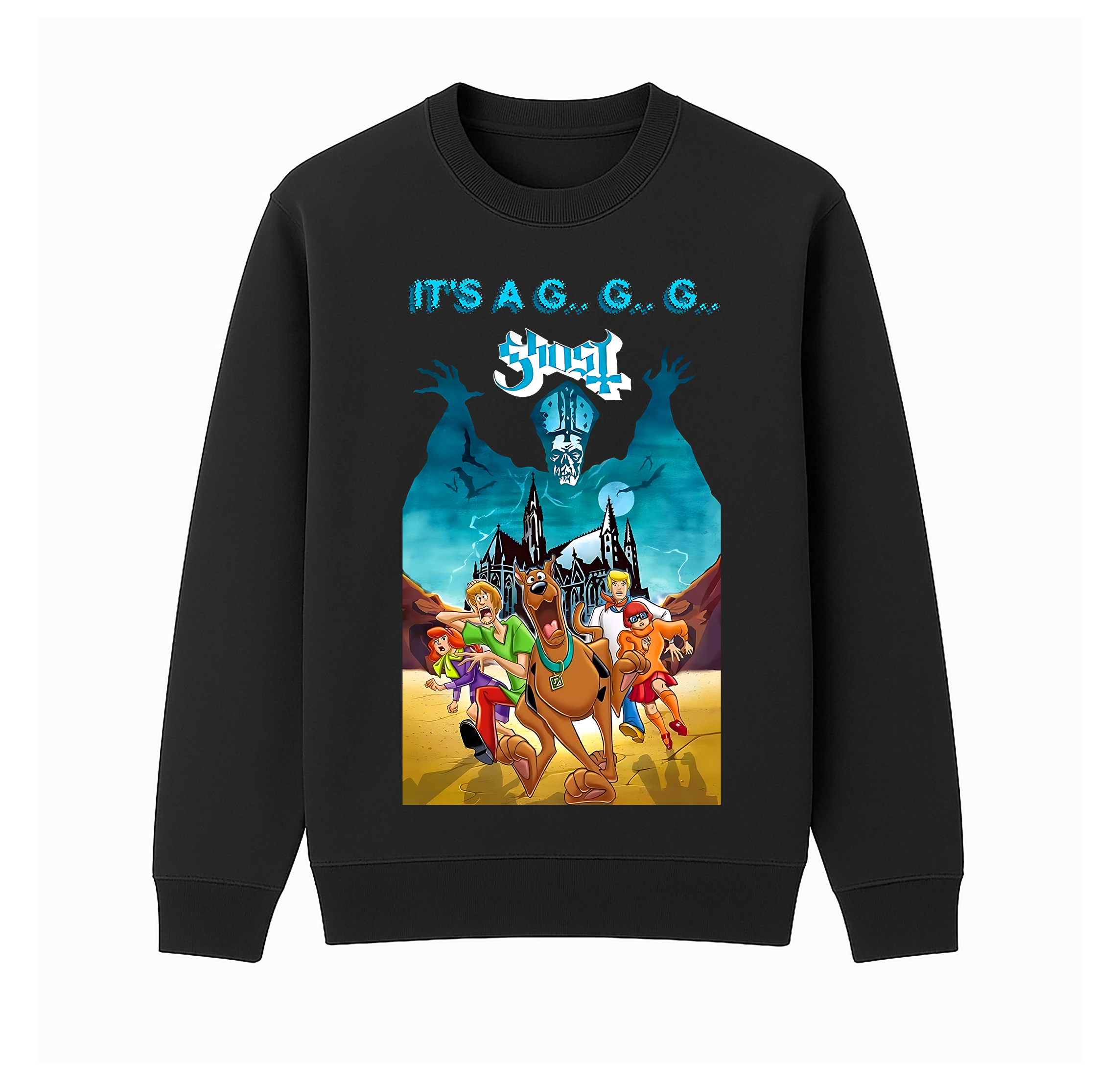 Ghost Rock Band X Scooby-Doo Unisex Cotton Creneck Sweatshirt