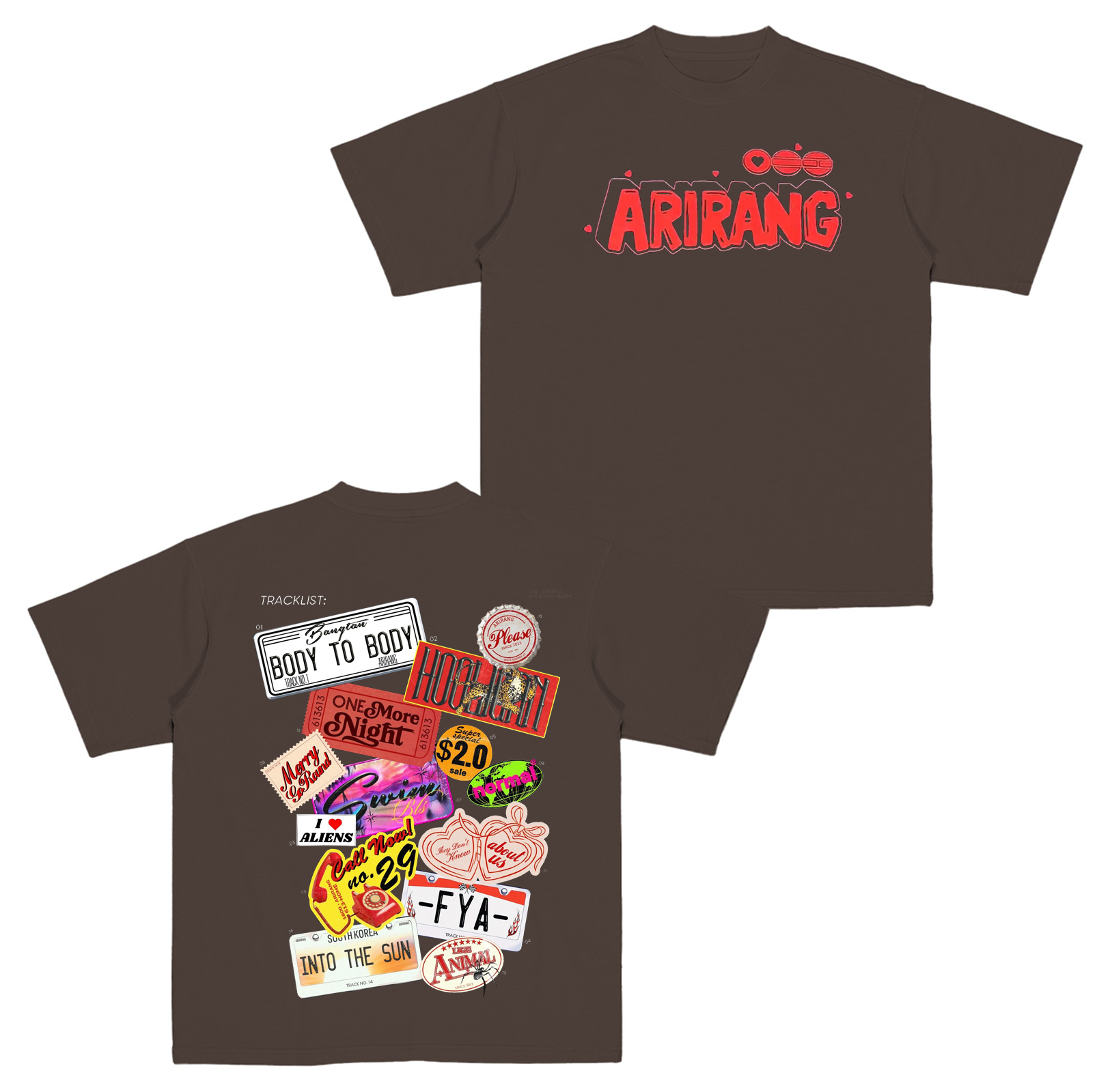 BTS World Tour Arirang Concert Fans Cotton Unisex T-shirt