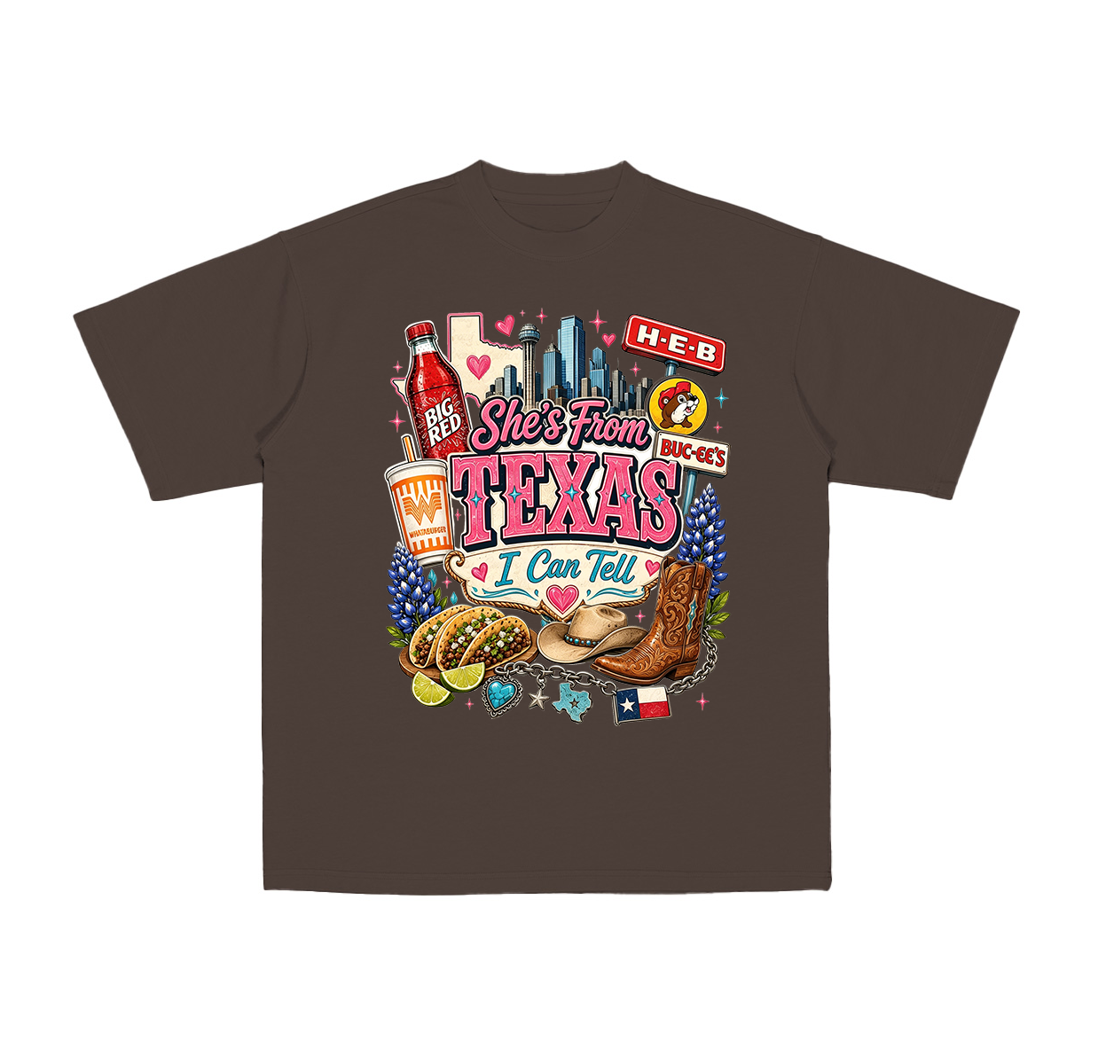 She's From Texas I Can Tell ,Ella Langley Vintage Texas Pride Graphic Cotton Unisex T-shirt