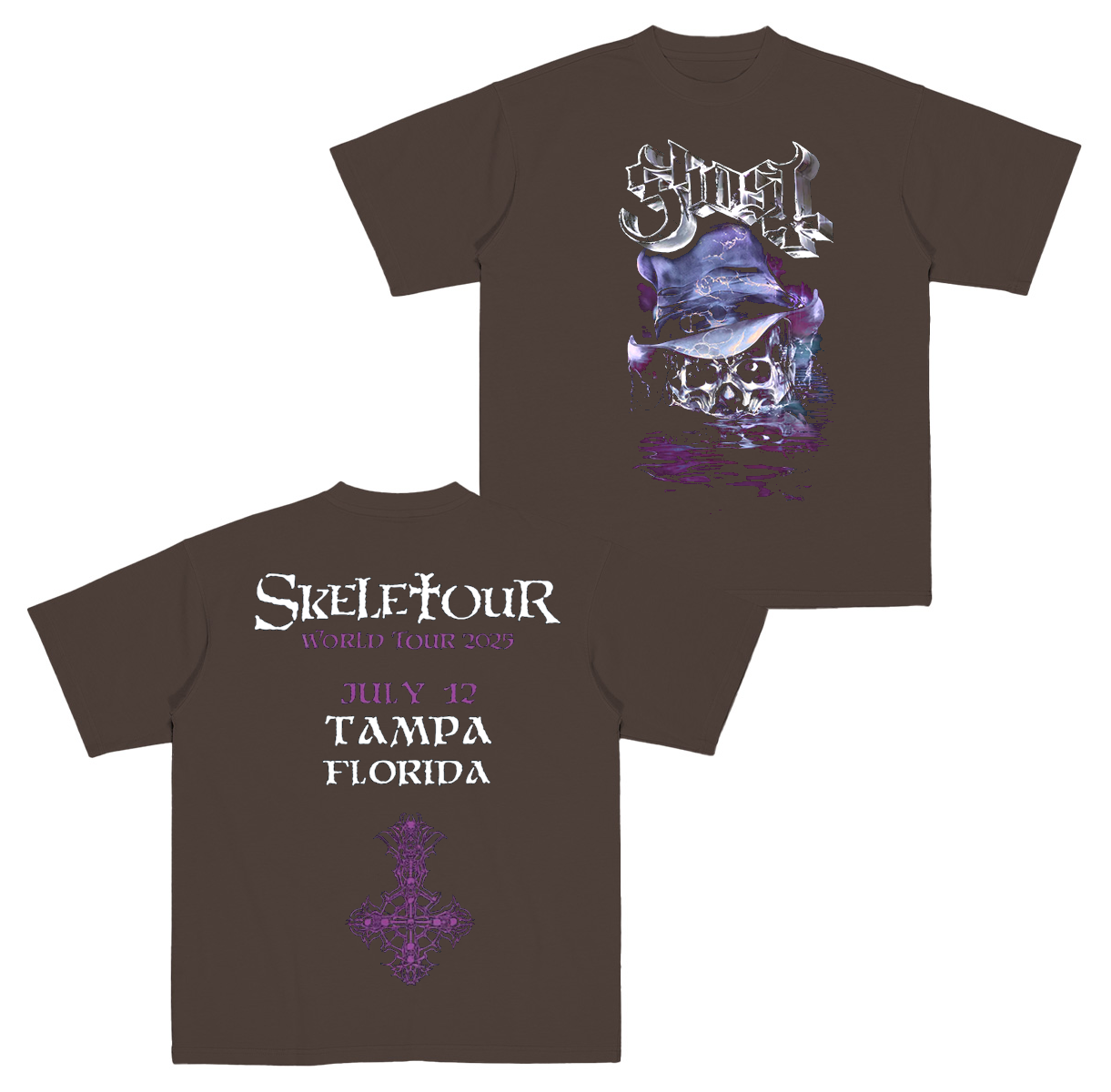 Ghost Band Skele Tour 2025 Cotton Unisex T-shirt